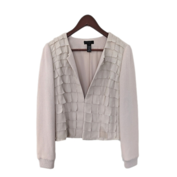 J. Crew Collection Blush Nadja Blazer Jacket 100% Silk‎ and Wool Size Women's 8 - Picture 1 of 11